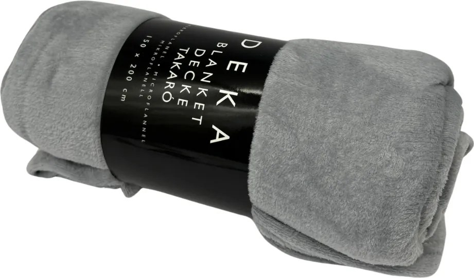 Home Elements Mikroflanelová deka, šedá