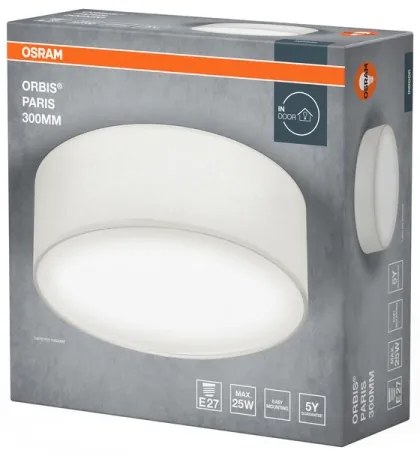 Osram - Stropné svietidlo ORBIS PARIS 1xE27/25W/230V pr. 30 cm biele