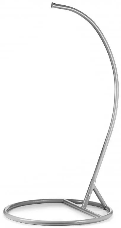 Sivé závesné kreslo KOLUMBIA s polstrovaním a sivým stojanom