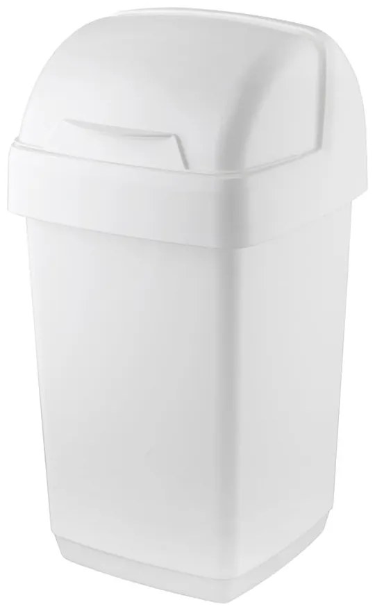 Biely odpadkový kôš Addis Roll Top, 22,5 x 23 x 42,5 cm
