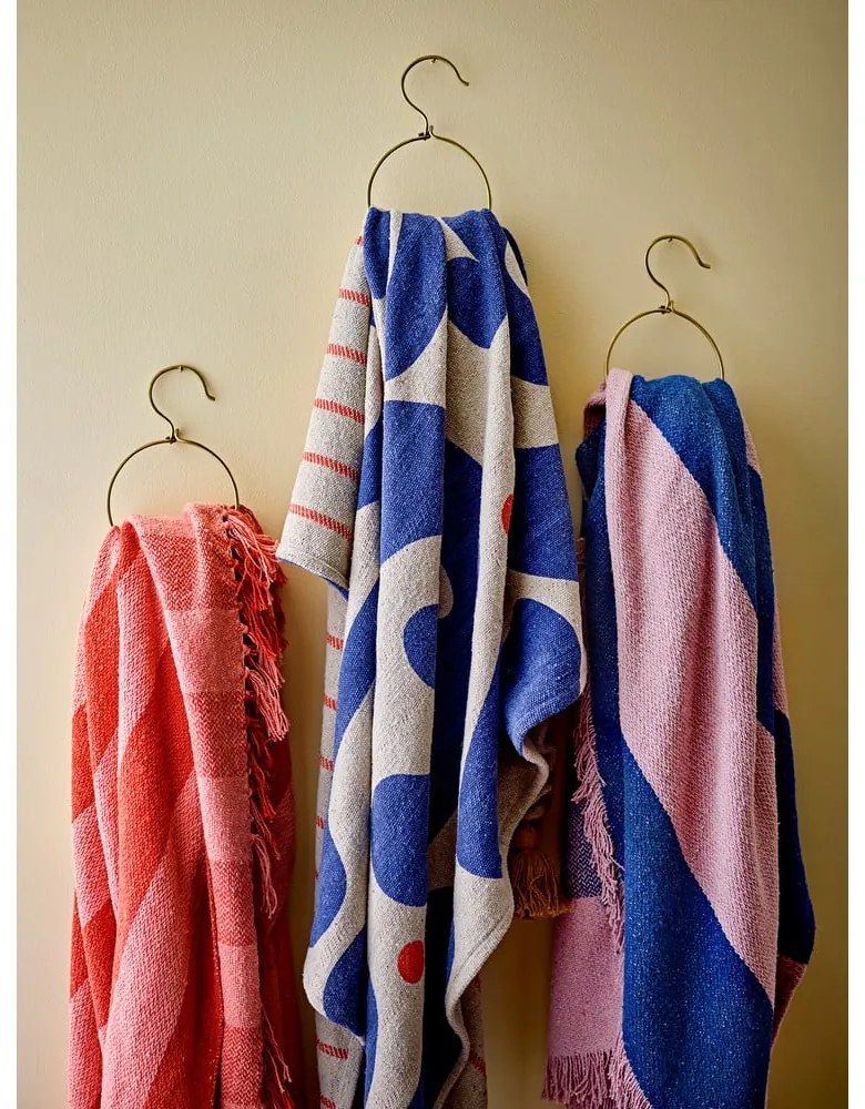 Modro-ružová deka 130x160 cm Cadeo – Bloomingville