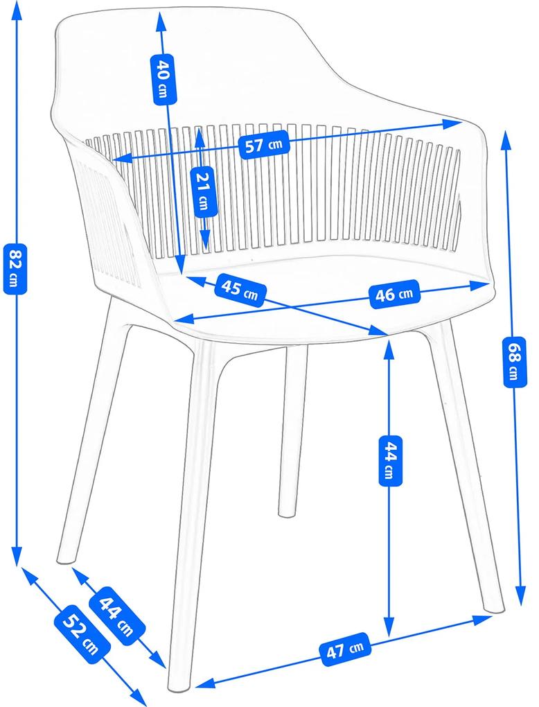 Dekorstudio Plastová záhradná stolička CORNIDO sivo-béžová