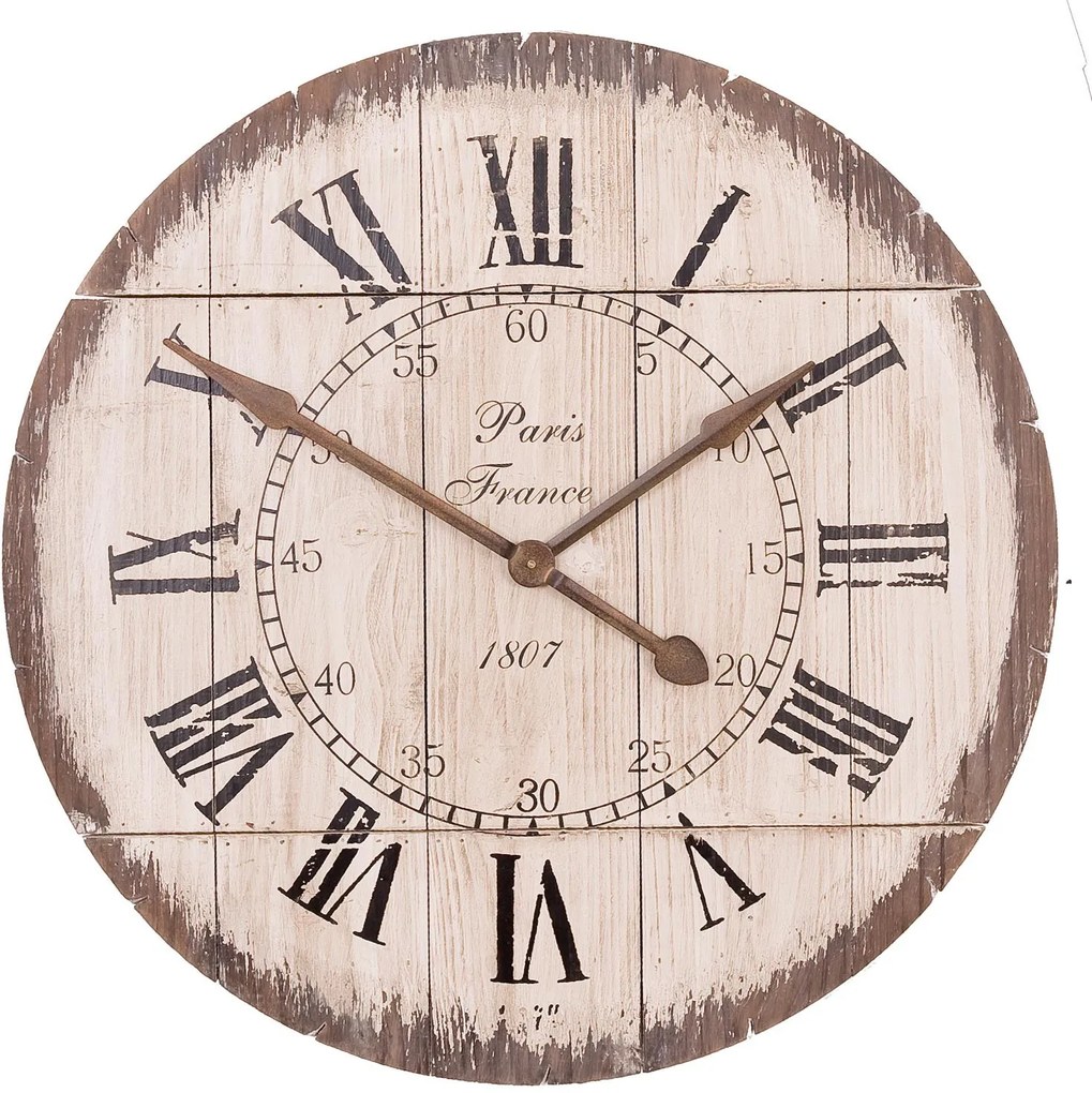Sklápacie drevené hodiny - Ø 80 * 5 cm