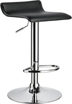 Barová stolička Andrea, čierna ekokoža%