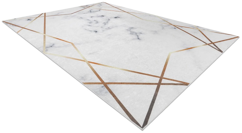 Koberec ANDRE protišmykový, prateľný 1220 - Mramor, biely