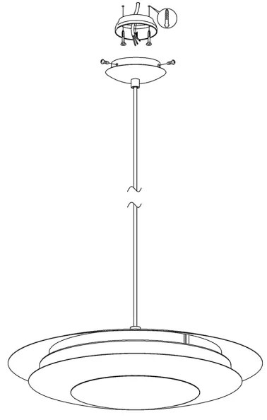 Eglo 98041 - LED RGB Stmievateľný luster na lanku MONEVA-C LED/18W/230V