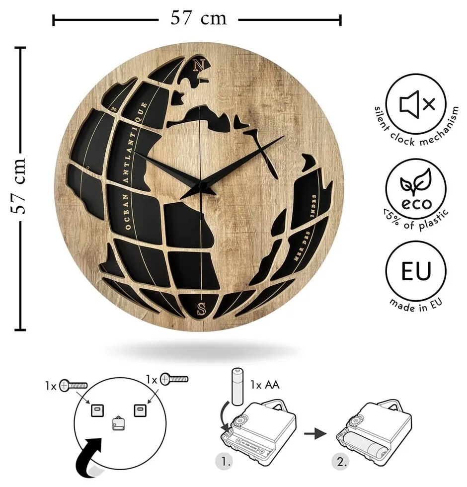Nástenné hodiny ø 57 cm Oliver – Styler