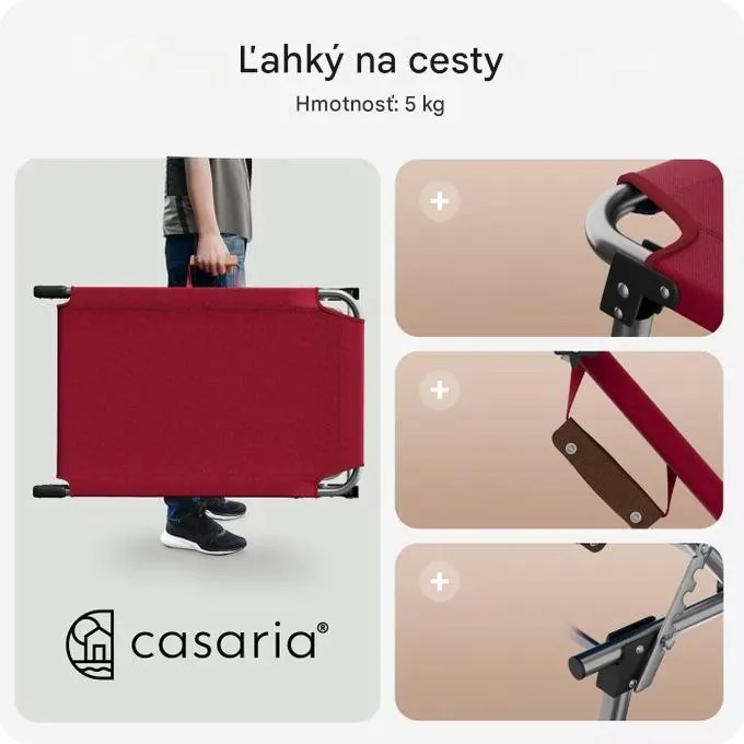 InternetovaZahrada Záhradné lehátko Ibiza - bordové