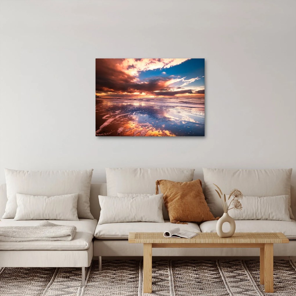 Obraz - Večerná pláž (70x50 cm)