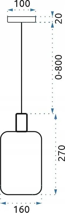 Stropné svietidlo ANGEL long - kov/sklo - zlaté