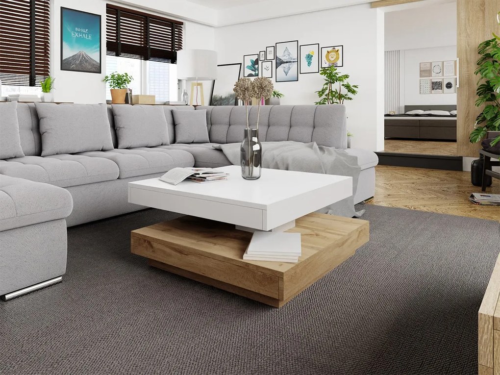 Konferenčný stolík Dakar, Farby: biela / ateliér svetlý