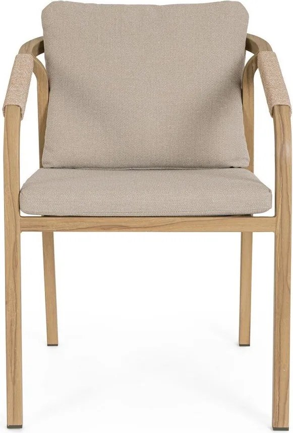 Kovová záhradná stolička v prírodnej farbe Kalimera – Bizzotto