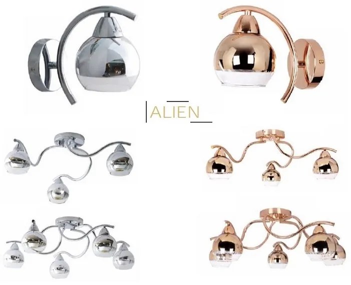 ACA DECOR Nástenné svietidlo ALIEN max. 60W/E27/230V/IP20, farba medi