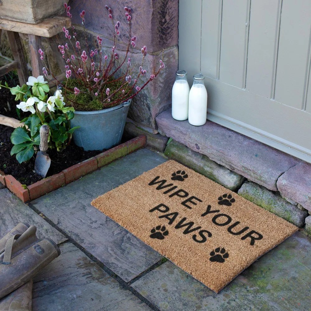 Rohožka z kokosového vlákna 40x60 cm Wipe Your Paws – Artsy Doormats