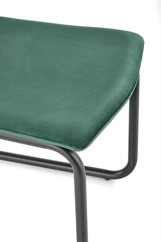 Jedálenská stolička LUIS – zamat, tmavo zelená