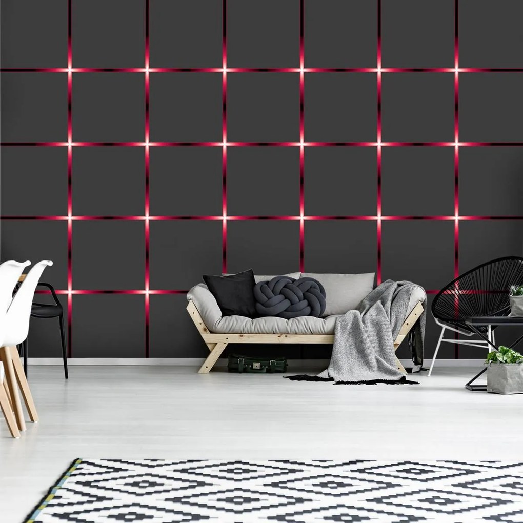 Fototapeta - Červená mriežka (152,5x104 cm)