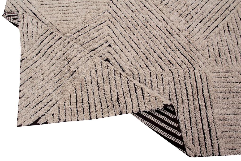 Vlnený koberec vally 170 x 240 cm hnedý MUZZA