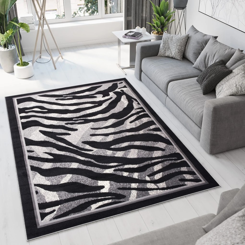 Koberec 6601C BLACK CHEAP PP CRM Veľkosť: 70x400cm