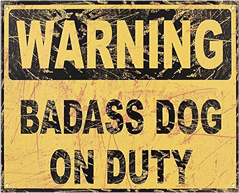 Žltá nástenná kovová ceduľa Warning - 25*1*20 cm