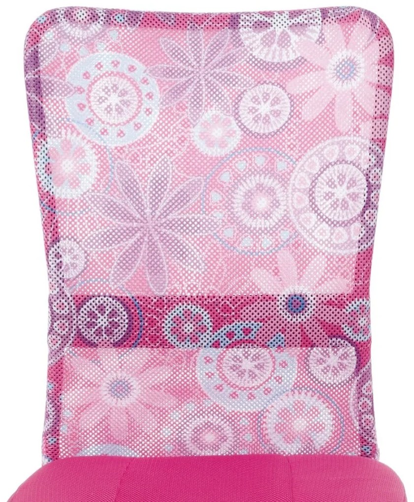 Autronic DETSKÁ KANCELÁRSKA STOLIČKA - ružová - 43 x 84-95 x 48 cm, plast + textil