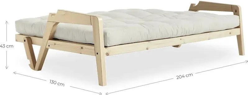 Horčicová rozkladacia pohovka 190 cm Grab Clear – Karup Design