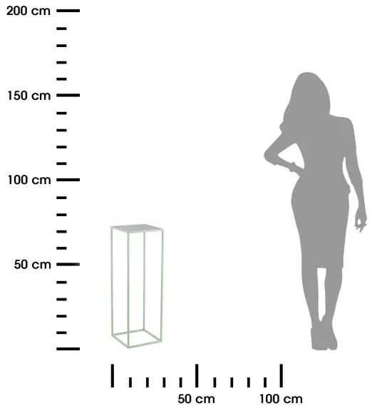 Stojan na kvety 70x24 cm svetlozelená