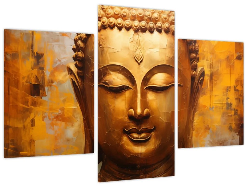 Obraz - Budha, olejomaľba (90x60 cm)