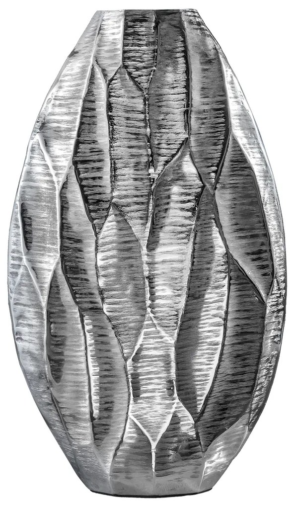 Váza Arga Orient 45cm strieborná