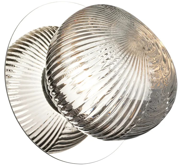 Nástenné svietidlo Bolla, 1x grafitové sklenené tienidlo, ch