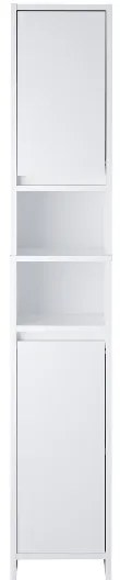 Livarno home Vysoká skrinka do kúpeľne Oslo s 2 dvierkami, biela  (100392134)