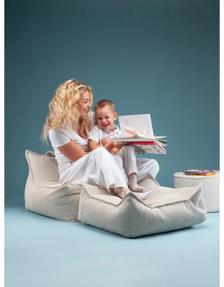 Krémový menčestrový detský sedací vak Chair – Wigiwama