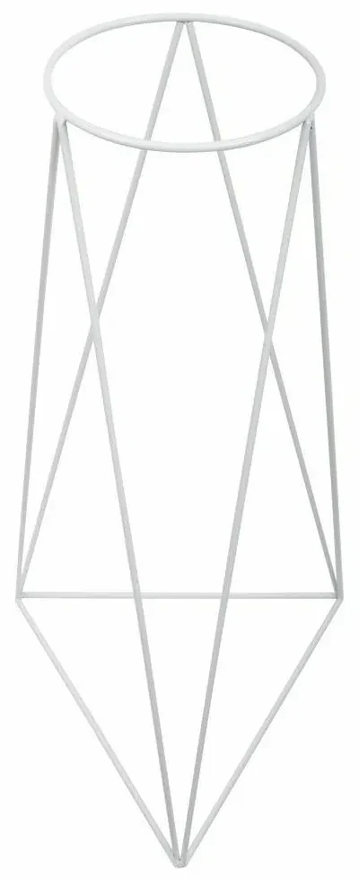STOJAN NA KVETINÁČ TRIANGLE 90X50X24 CM BIELA