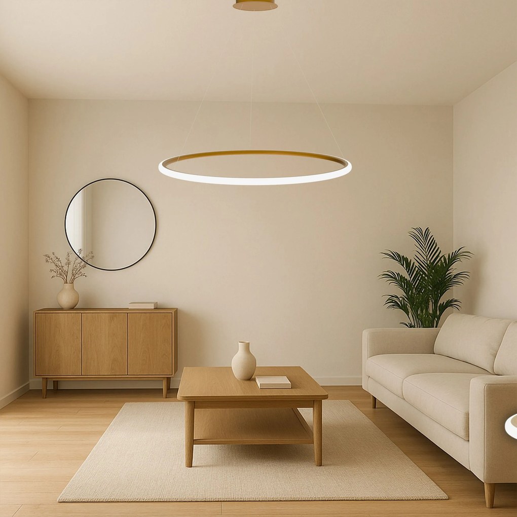 Toolight Toolight, LED stropné osvetlenie 100cm, 60W, 3000K, LHJ006-CP, zlatá matná, OSW-60003