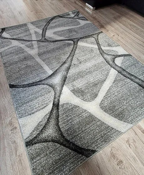 Abstraktný koberec Rio 815A v odtieňoch sivej – obdĺžnikový Rozmer: 240x330 cm