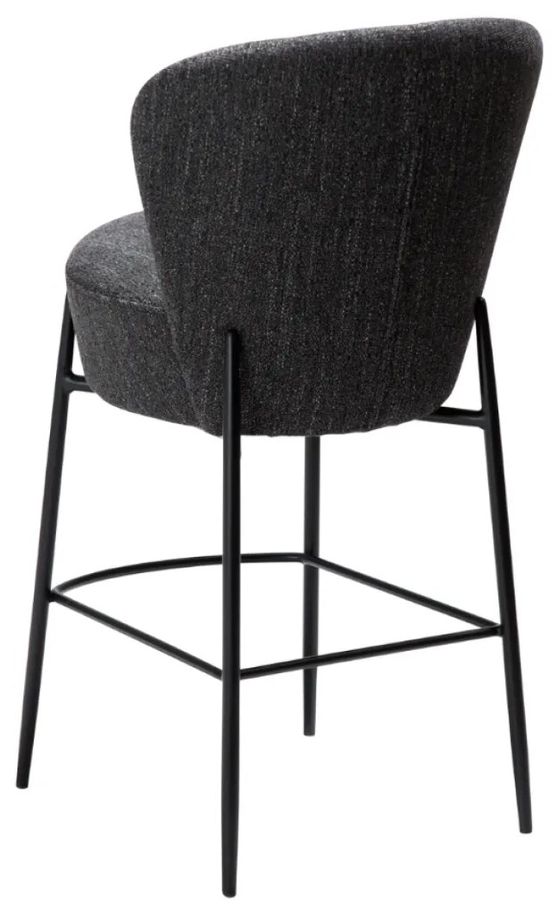 ORBIT ČALÚNENÁ BAROVÁ STOLIČKA black bouclé/black