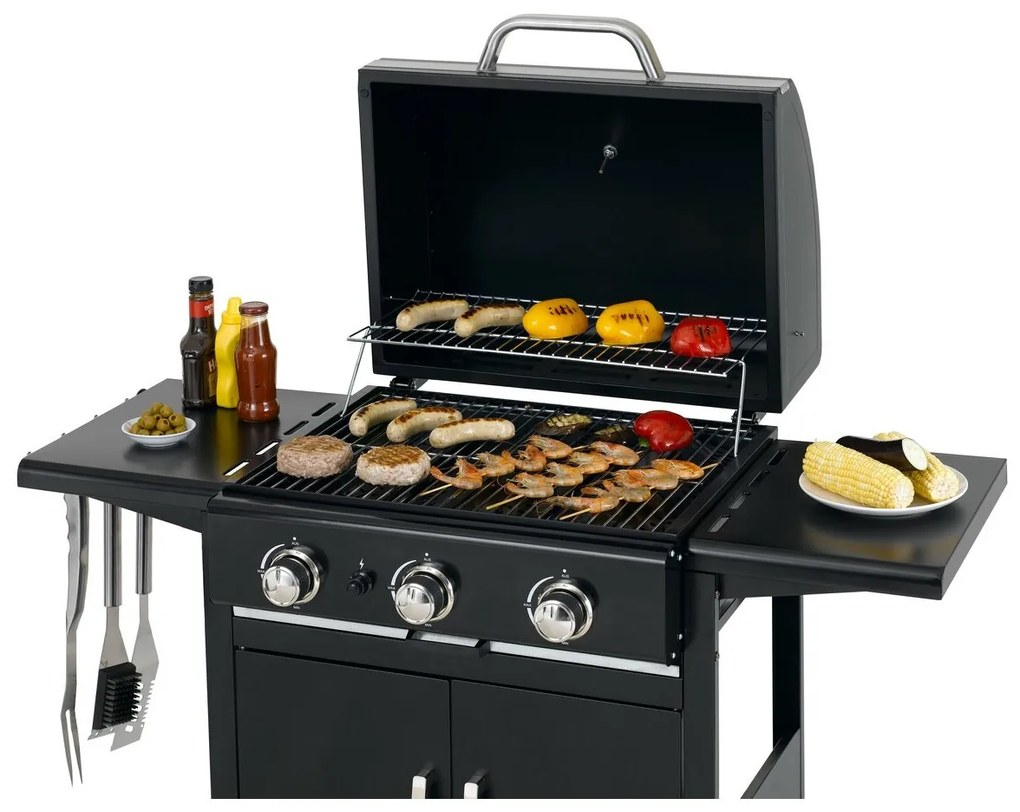 Tepro 3152 Plynový gril Mayfield 3, 3 horáky, 127 x 58 x 103 cm