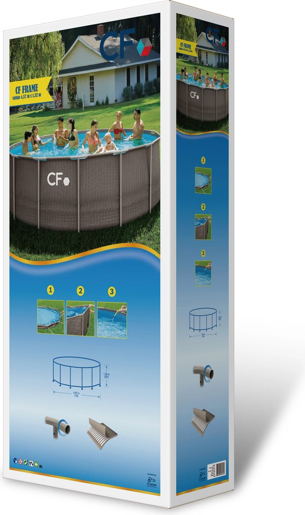 Bazén CF FRAME ratanový - 457 x 132 cm