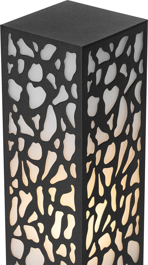 Inteligentný vonkajší stĺpik čierny 60 cm IP44 vrátane Wifi ST64 - Nicole