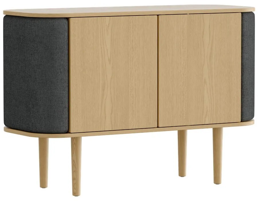 Nízka komoda v dekore duba v antracitovo-prírodnej farbe 109x75 cm Treasures – UMAGE