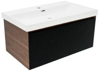 Kúpeľňová skrinka s umývadlom Naturel Monza 79x30x45 cm orech mat MONZA80BNU4