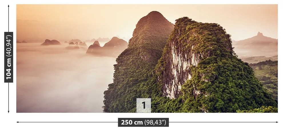 Fototapeta Vliesová Čína hory 152x104 cm
