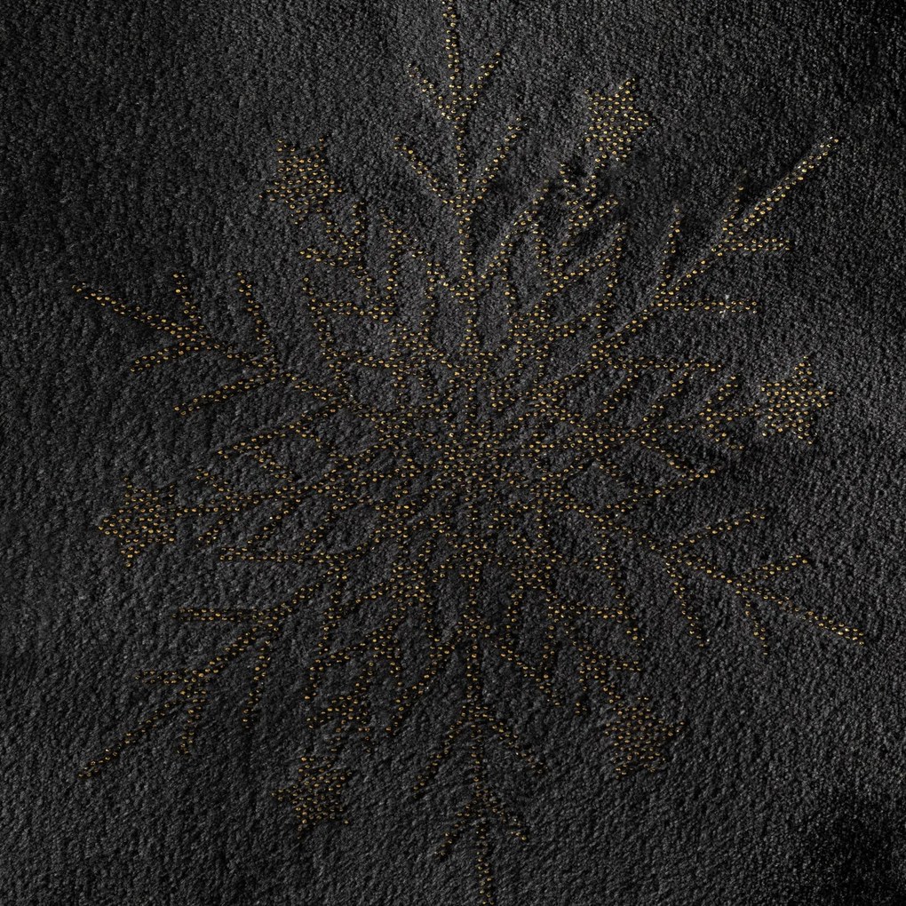 VIANOČNÁ FLANELOVÁ DEKA SNOW GOLD 150X200 CM VZOROVANÁ
