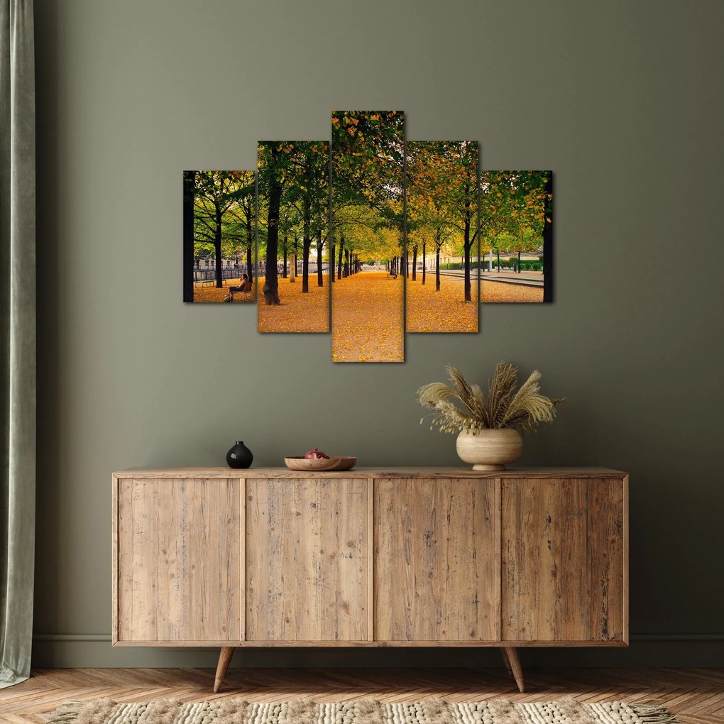 Obraz aleje jesenných stromov (150x105 cm)