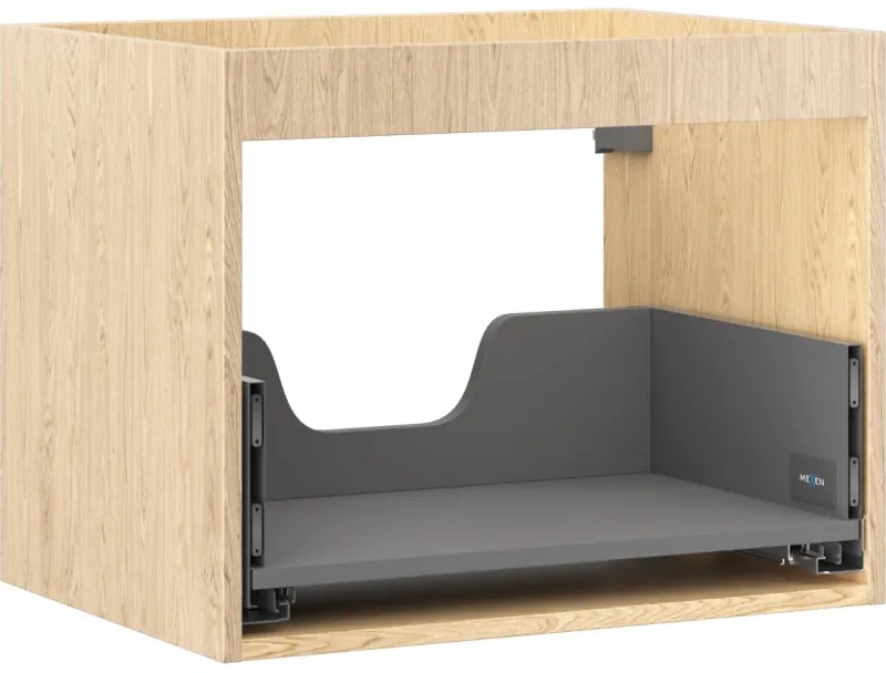 Mexen Box-A, závesná skrinka 60 cm, 1 zásuvka, dub, 91AX0-0600-470-1-81