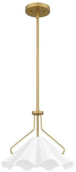 Quoizel QZ-MEJIA-1P-S-AB - Luster na tyči MEJIA 1xE27/60W/230V pr. 35,6 cm mosadz