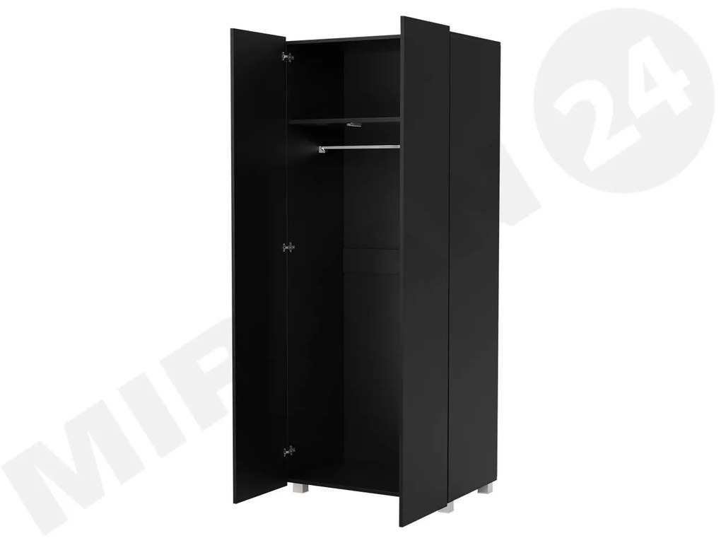 Spálňa Bralani XIX, Farby: dub zlatá, Dostupné poťahy: ekokoža Soft 017, Osvetlenie: osvetlenie LED modré