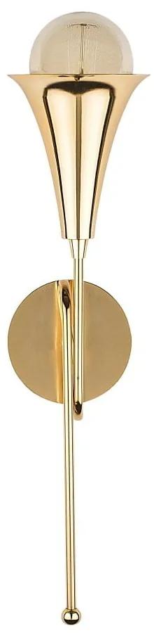 Kovové nástenné svietidlo v zlatej farbe Opviq lights Isidor