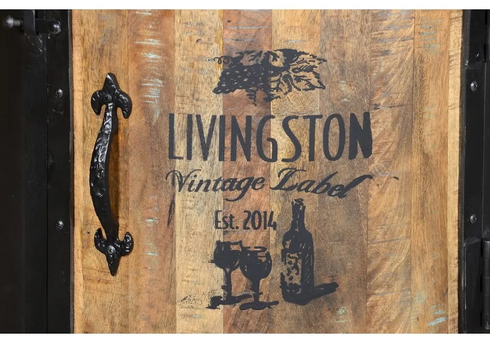 Čierna kovová vinotéka na 9 fliaš, 60x85 cm Luni – Interia Home & Living