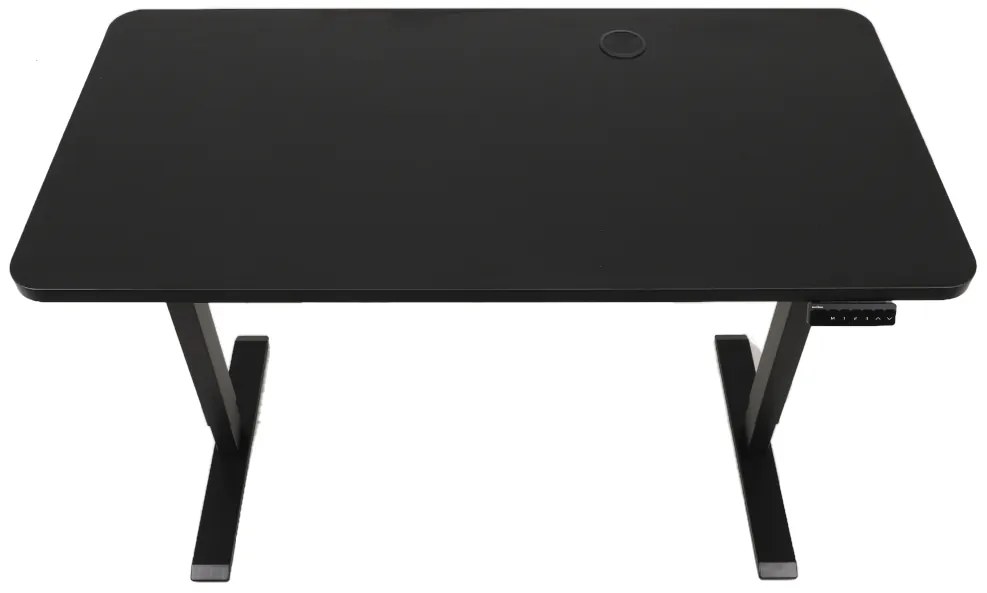 Výškovo nastaviteľný elektrický stôl BestBerg BBAT-14BB / rozmer 140x70 cm / výška 93,4-125,4 cm / čierny
