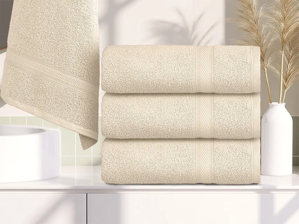 Uterák CLARYSSE ELEGANCE 60x110 cm smotanový, 100% bavlna